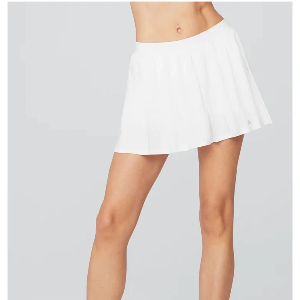 Alo Varsity Tennis Skirt White Size Small